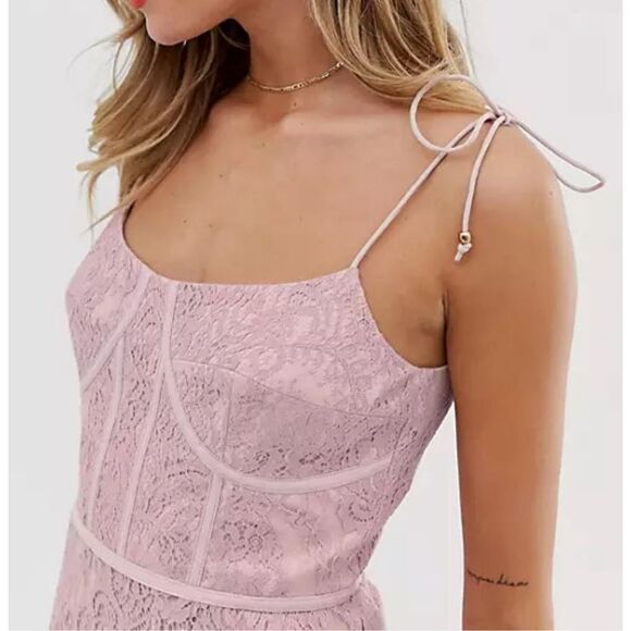 Keepsake the label nwt sense corset detail lace midi dress size 6 - Picture 2 of 14